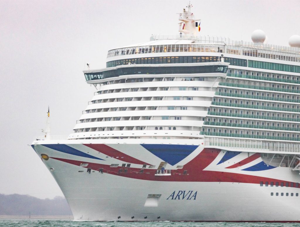 P&O Cruises new ship Arvia arrives in Southampton CruiseToTravel