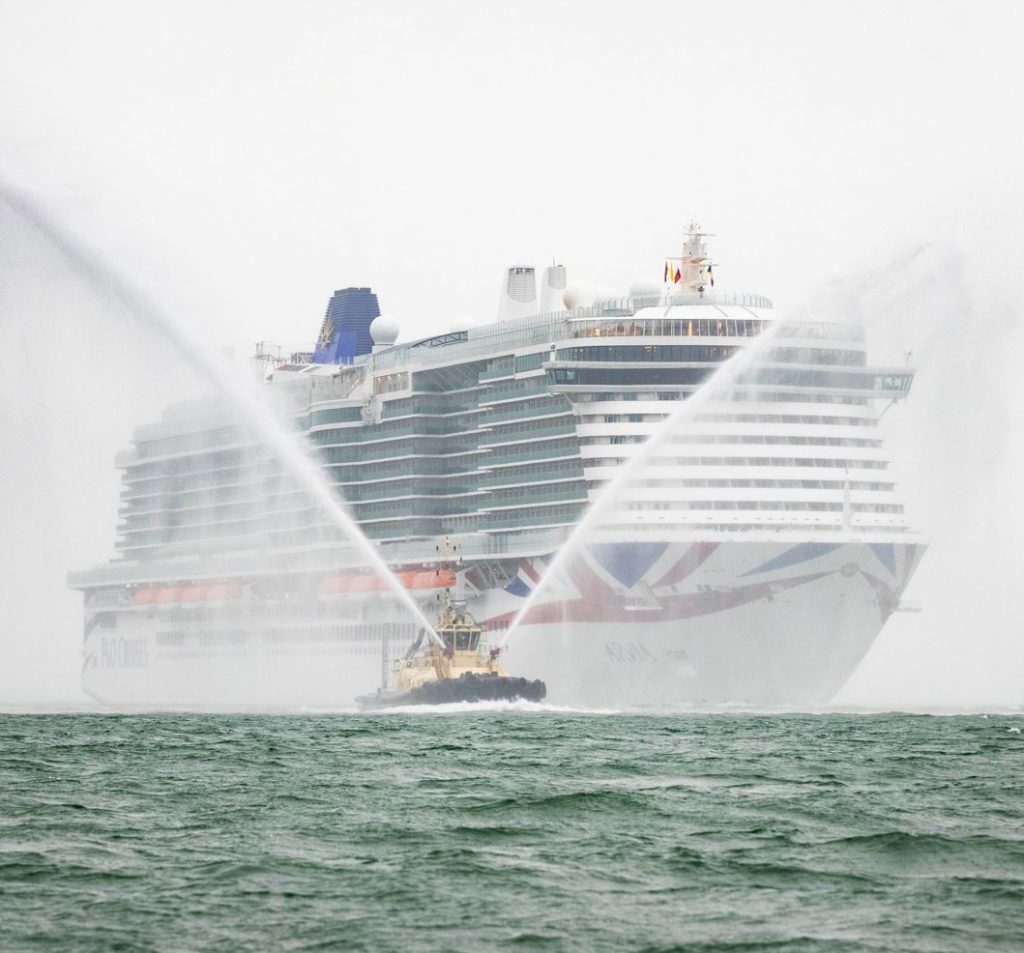 P&O Cruises new ship Arvia arrives in Southampton CruiseToTravel